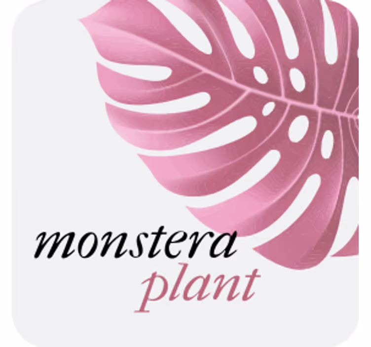 Untersetzer personalisiert monstera blatt akzent - TenStickers