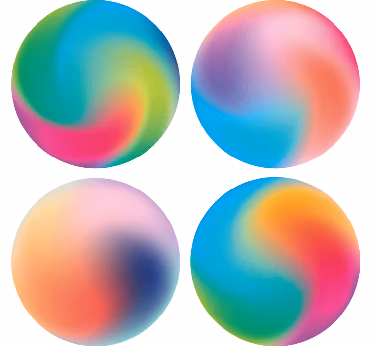 Untersetzer mit bunten wirbelmustern - TenStickers