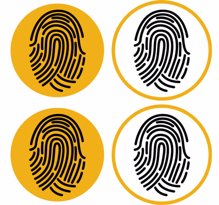 Untersetzer freak mit einzigartigen fingerabdruck-motiven - TenStickers