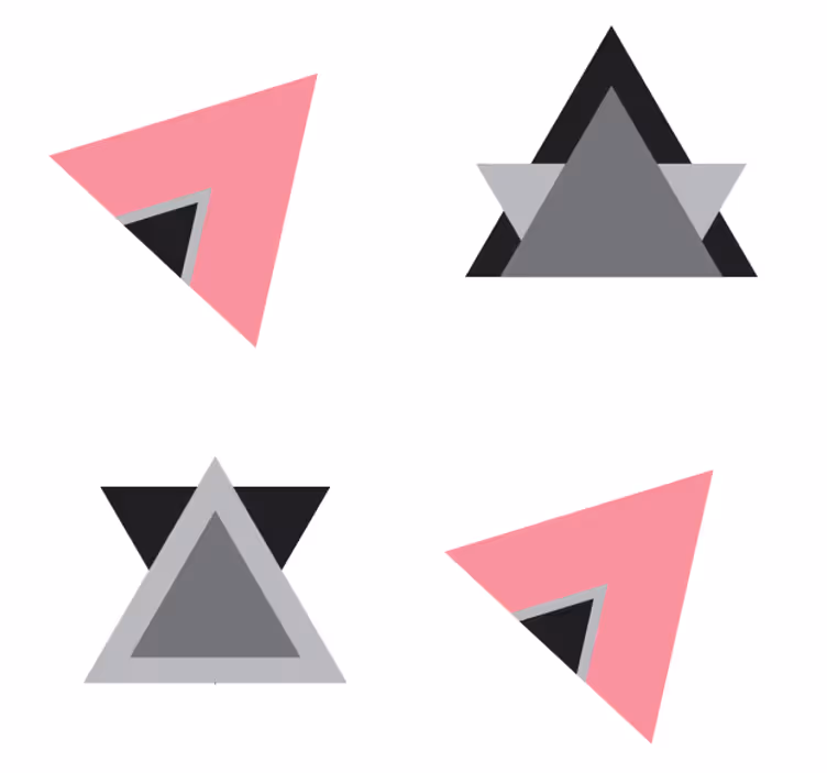 Untersetzer mit geometrischen formenschichten - TenStickers