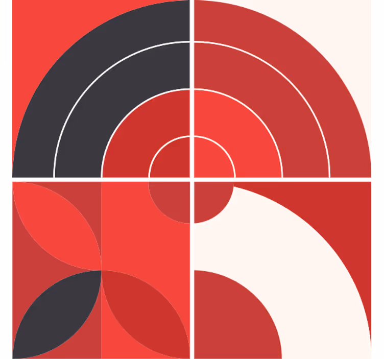 Untersetzer mit geometrischen farbmuster - TenStickers