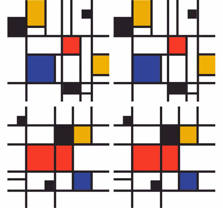 Untersetzer modern geometrische musterblöcke - TenStickers