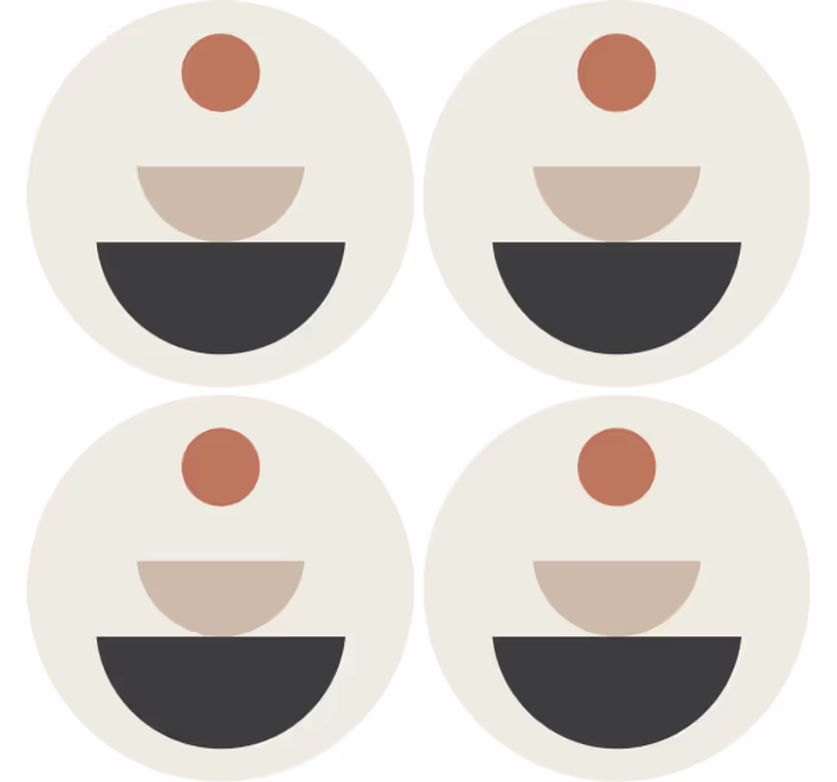 Untersetzer freak mit geschichteten kreisformen - TenStickers