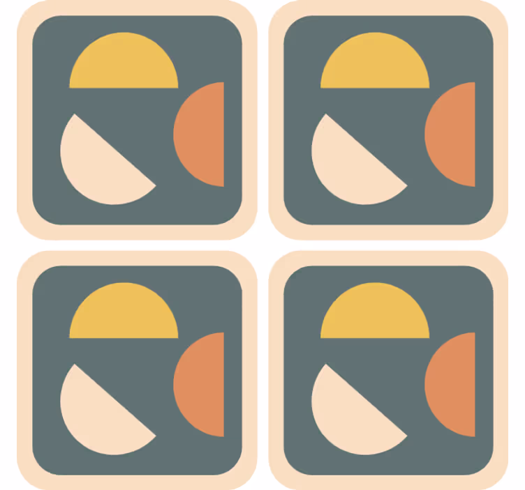 Untersetzer freak geometrische farbformen - TenStickers