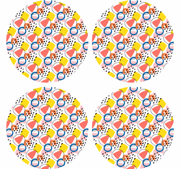 Untersetzer freak bunte abstrakte formen - TenStickers