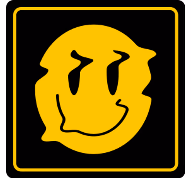 Untersetzer freak smiley gesicht icon - TenStickers
