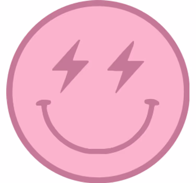 Untersetzer freak mit verspieltem pinkem smiley - TenStickers