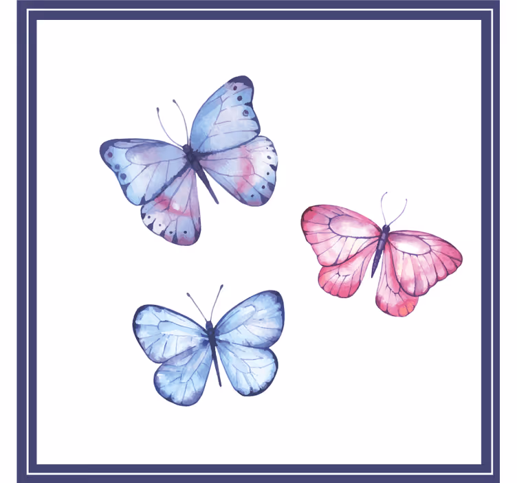 Untersetzer freak buntes schmetterlingsarrangement - TenStickers