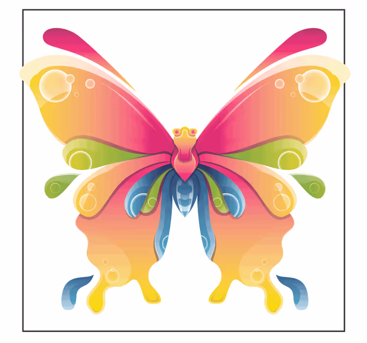 Untersetzer freak mit buntem schmetterlingsdesign - TenStickers