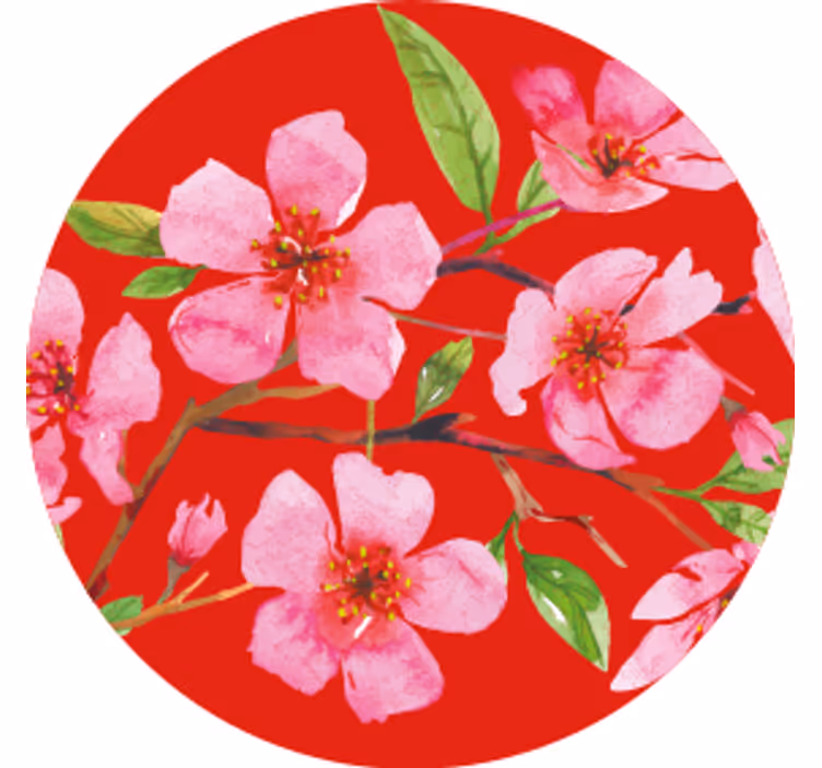 Untersetzer mit floralen rosa blüten - TenStickers