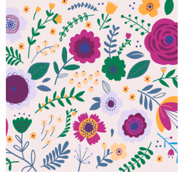 Untersetzer freak bunte blumenkomposition - TenStickers