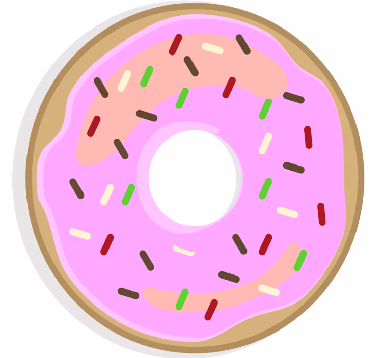 Untersetzer freak pink gefrostetes dessert - TenStickers