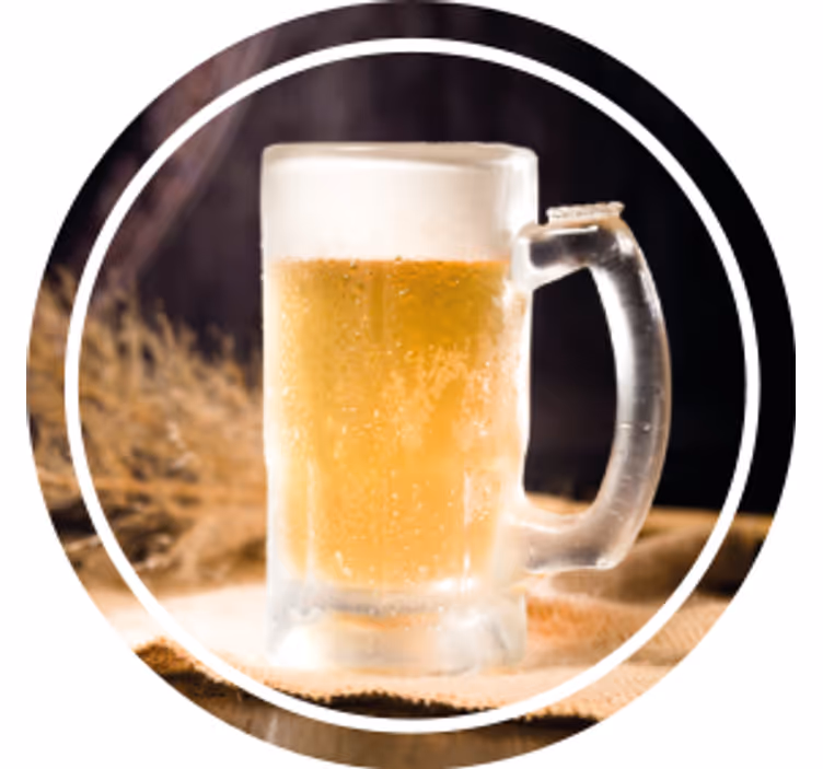 Bierdeckel kühler becher mit schaum - TenStickers
