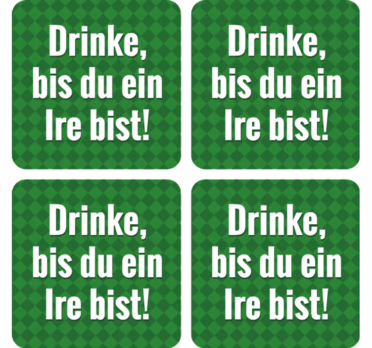 Bierdeckel mit grünen karomuster zitaten - TenStickers