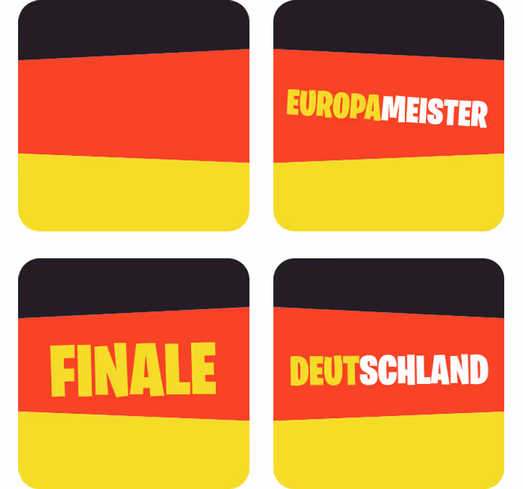 Untersetzer Bier Fußball deutsche Untersetzer - TenStickers