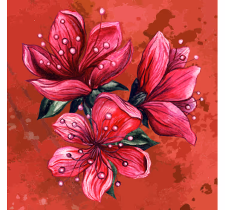 Bierdeckel mit lebhaftem blumenarrangement - TenStickers
