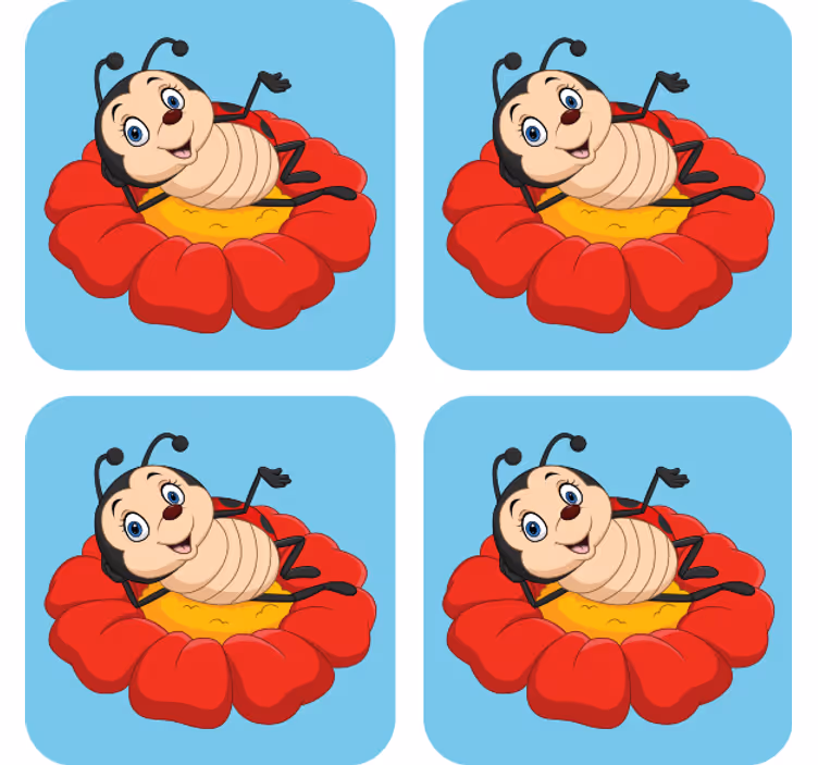 Untersetzer freak fröhlicher käfer charakter - TenStickers