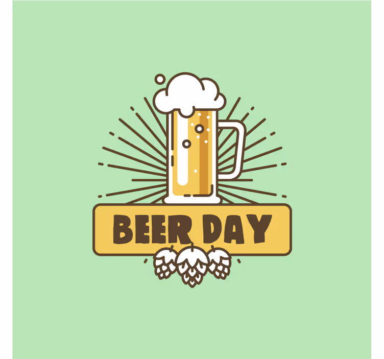Untersetzer Bier Grün - TenStickers