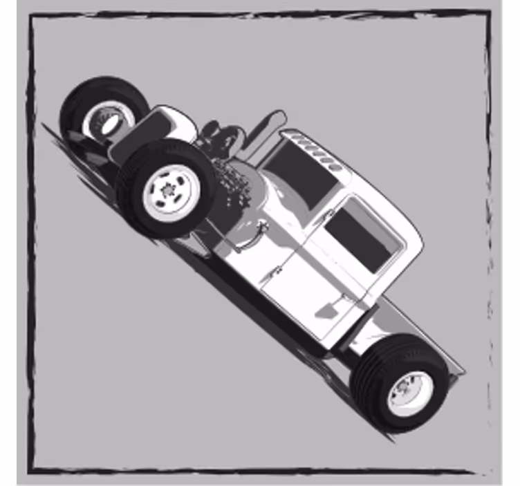 Untersetzer freak zeitloses hot rod motiv - TenStickers