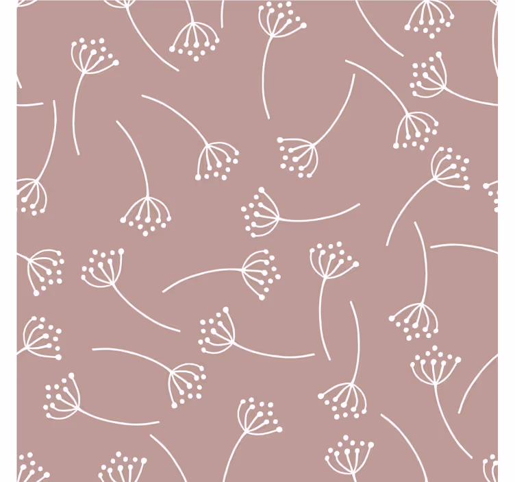 Untersetzer mit floralen linienkunst-motiven - TenStickers
