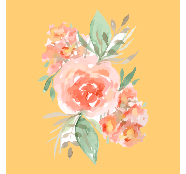 Untersetzer modern blumen-aquarell-bouquet - TenStickers