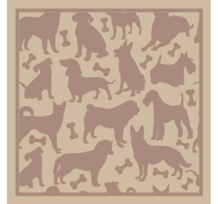Untersetzer modern verspielte hundemotive - TenStickers