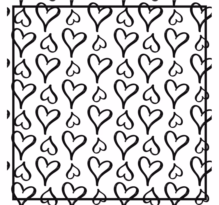 Untersetzer modern mit herzmuster design - TenStickers