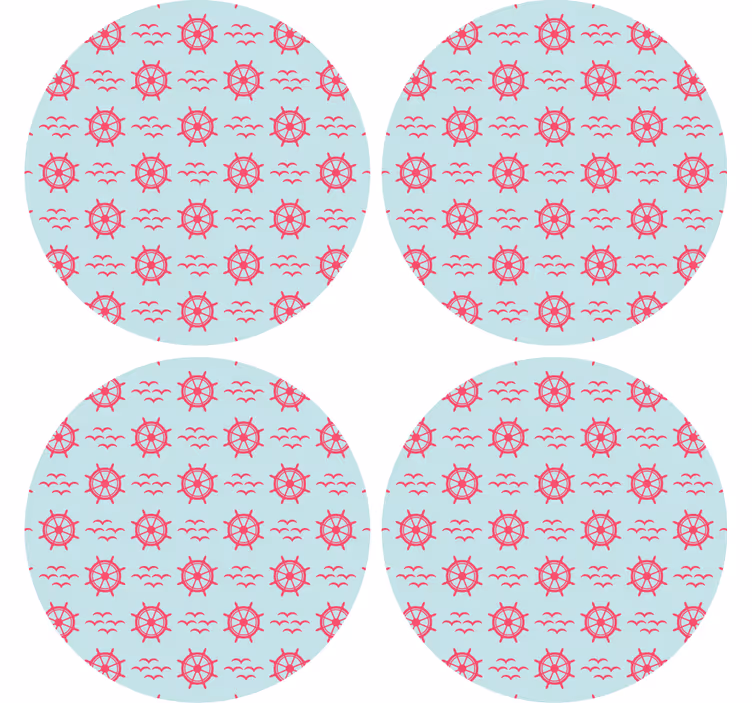 Untersetzer freak nautisches rad muster - TenStickers
