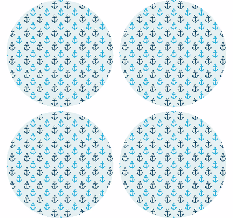 Untersetzer mit anker-muster motiv - TenStickers