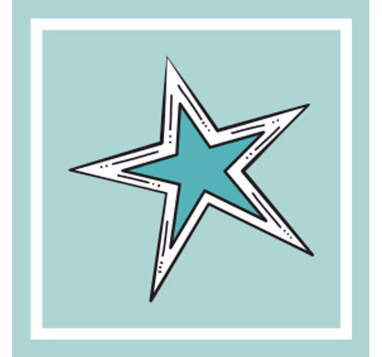 Untersetzer modern Moderner bunter stern - TenStickers