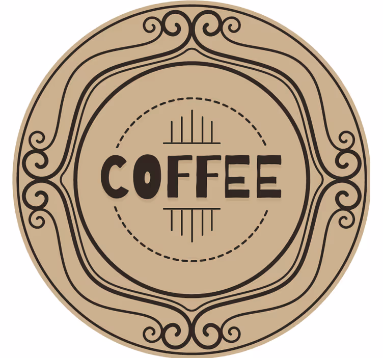 Untersetzer modern Vintage kaffeewelt abzeichen - TenStickers