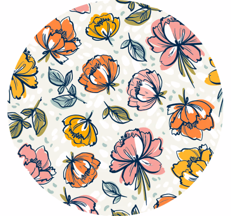 Untersetzer modern im botanischen druckdesign - TenStickers