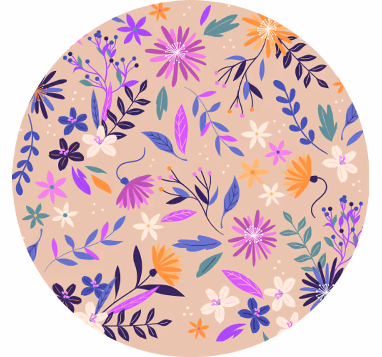 Untersetzer mit botanischem motiv hintergrund - TenStickers