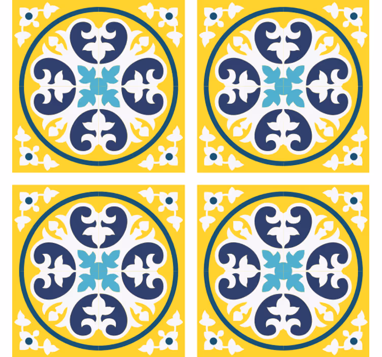 Fliesen untersetzer mit floralem keramikmuster - TenStickers