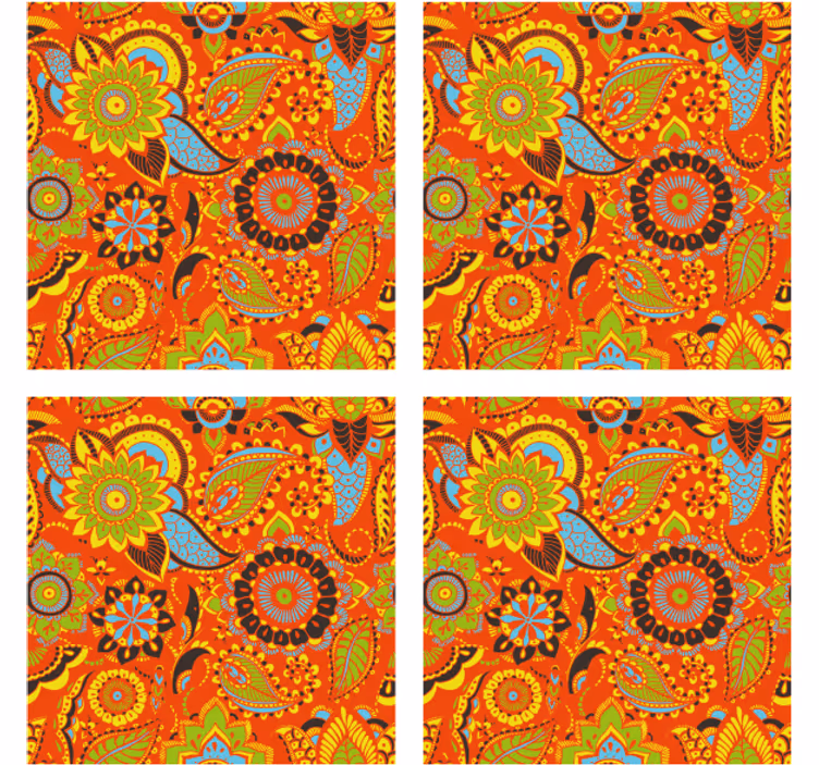 Untersetzer freak mit lebhaftem botanischem motiv - TenStickers