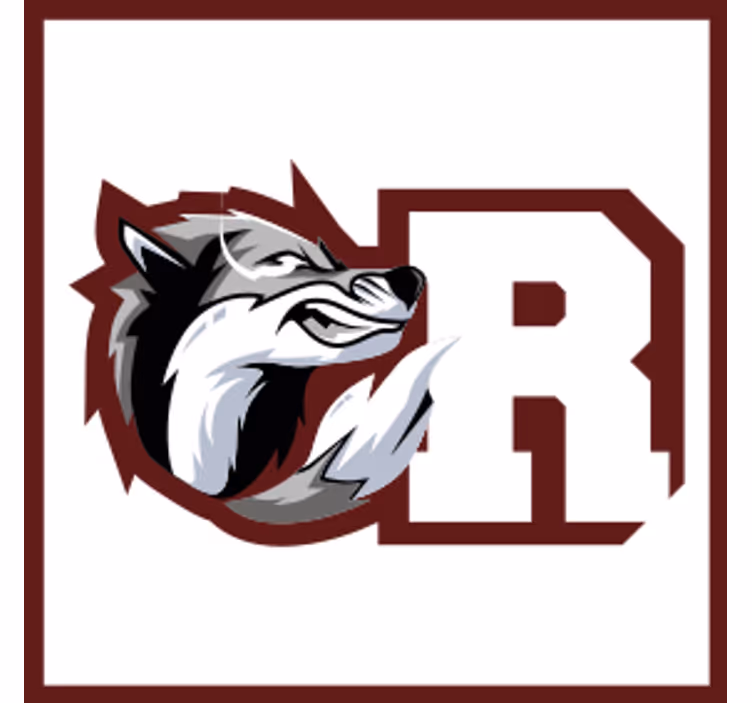 Untersetzer personalisiert wolf wappen monogramm - TenStickers