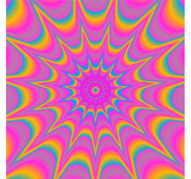 Untersetzer Vintage Psychedelischer optischer retro-star - TenStickers
