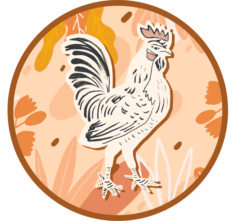 Untersetzer freak mit stilisierter hahn-illustration - TenStickers