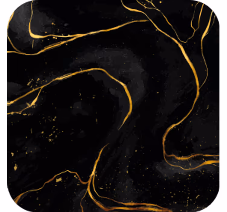 Untersetzer in schwarz und gold wirbel - TenStickers