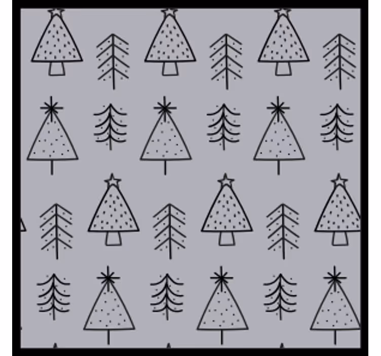 Untersetzer weihnachten mit stilisierten baum-mustern - TenStickers