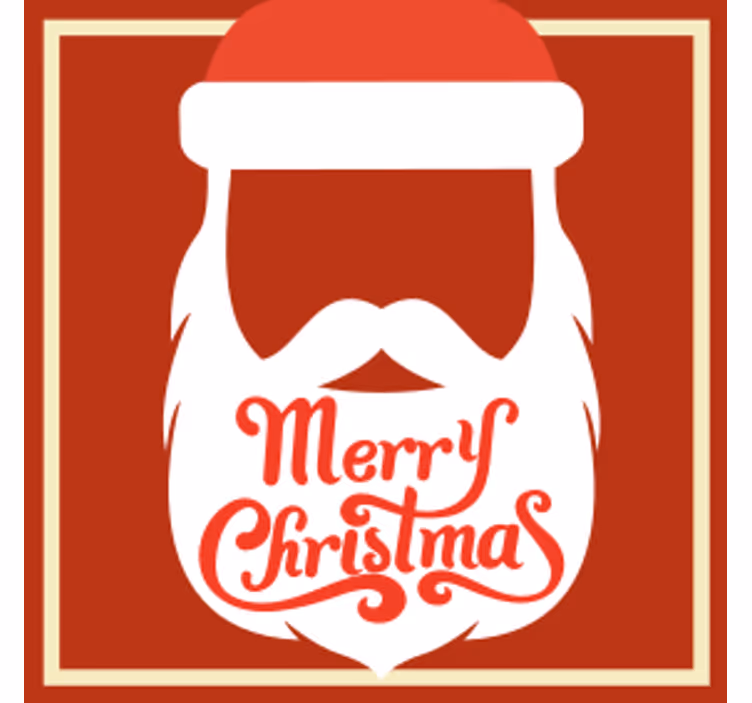 Untersetzer weihnachten mit santa claus illustration - TenStickers