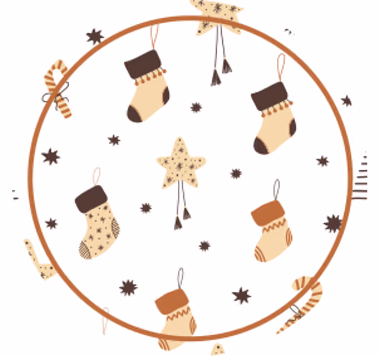 Untersetzer weihnachten festliche weihnachtsstrümpfe - TenStickers