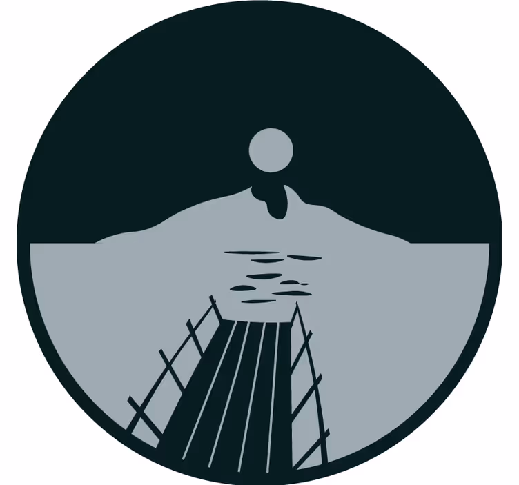 Bierdeckel sonnenuntergang über wasser - TenStickers