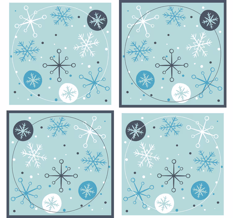 Untersetzer weihnachten schneeflocken muster kollektion - TenStickers