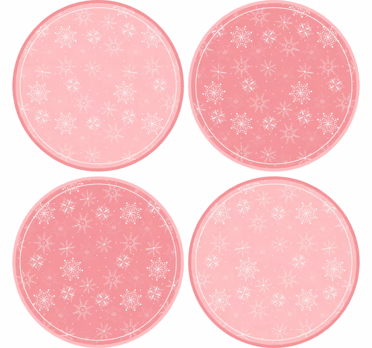 Untersetzer weihnachten schneeflocken muster set - TenStickers