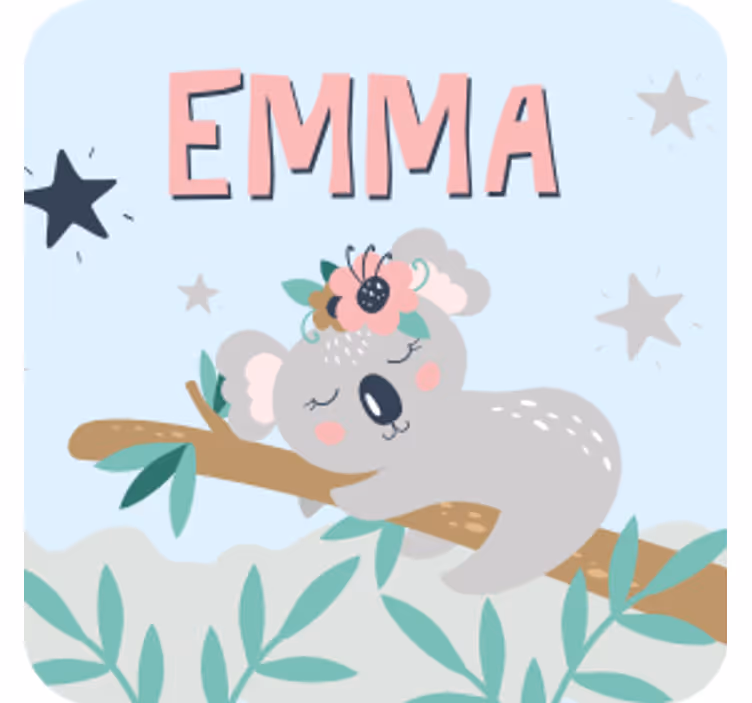 Untersetzer personalisiert süße koala-illustration - TenStickers
