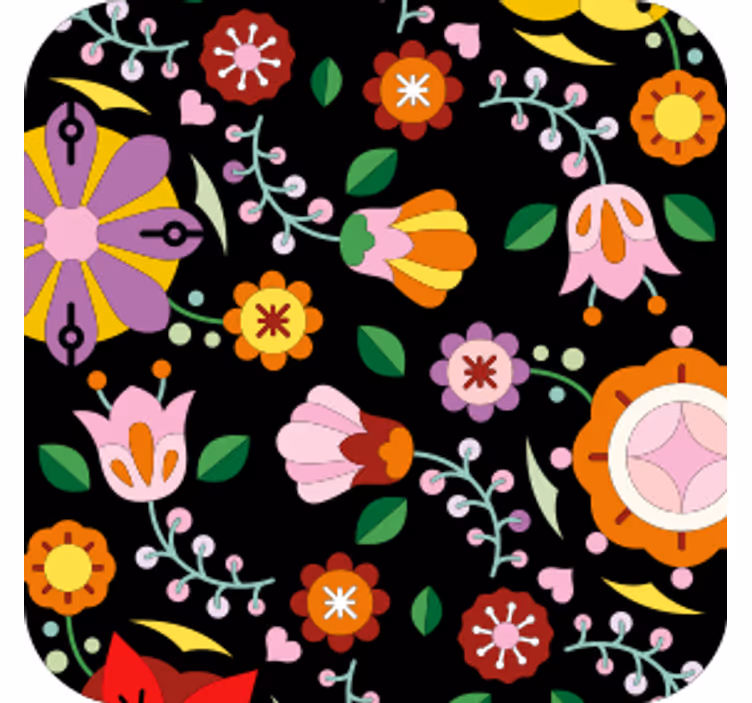 Untersetzer Vintage Polnische folklore-muster - TenStickers