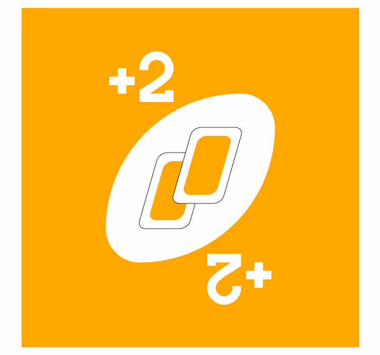 Untersetzer freak zwei verbundene formen mit zahlen - TenStickers