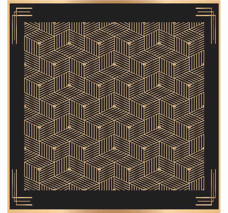 Untersetzer mit geometrischem blattmotiv - TenStickers
