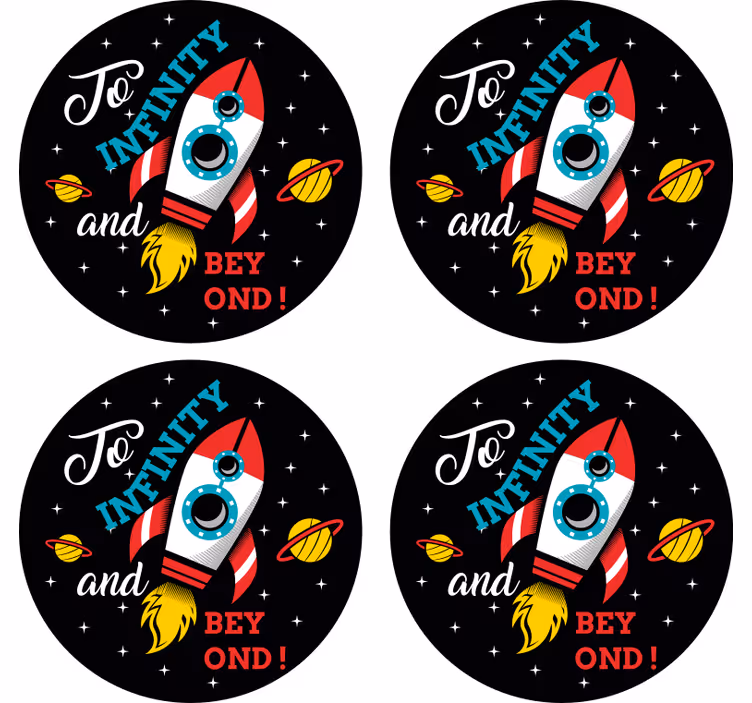 Untersetzer freak raketenstart weltraumthema - TenStickers